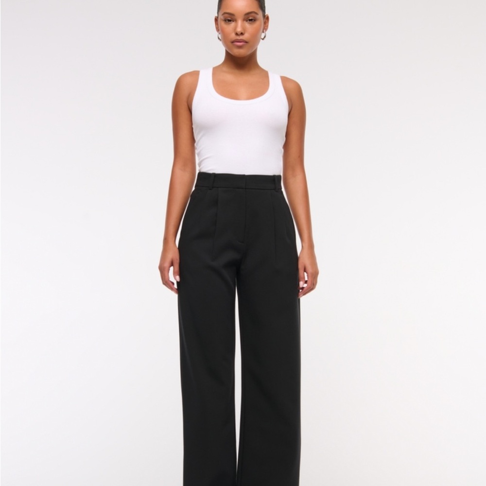 Abercrombie & Fitch Sloane Black Wide-Leg Pants